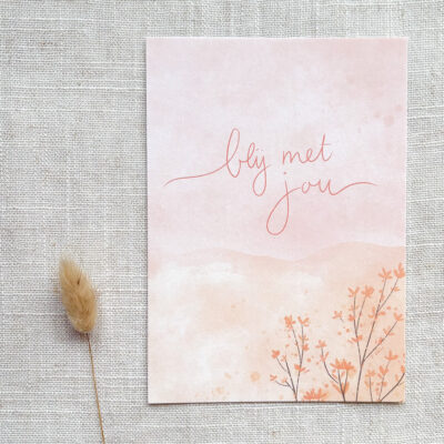 Ansichtkaart 'Blij met jou'