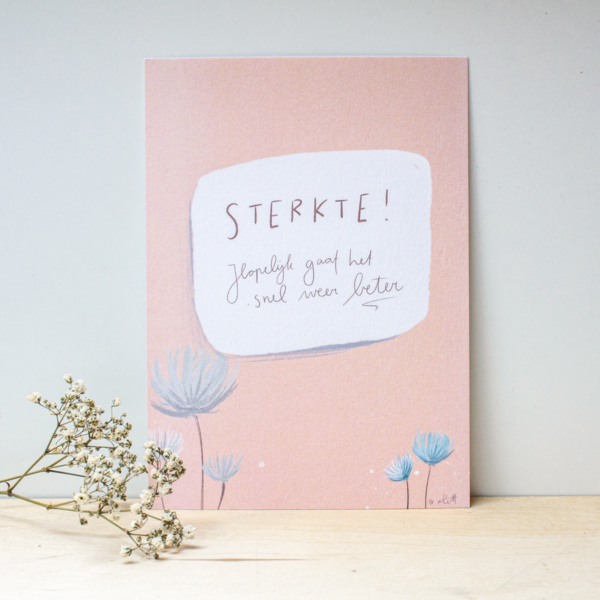 Ansichtkaart 'Sterkte'