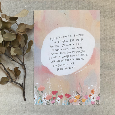 Poster A5 "Bloemen"