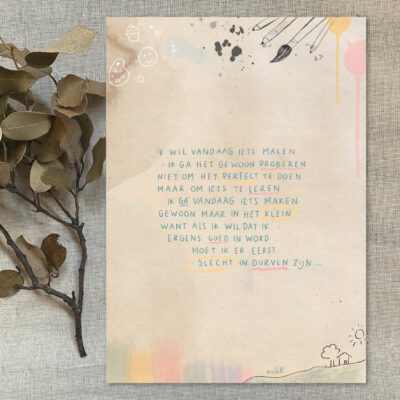 Poster A4 "Leren proberen"