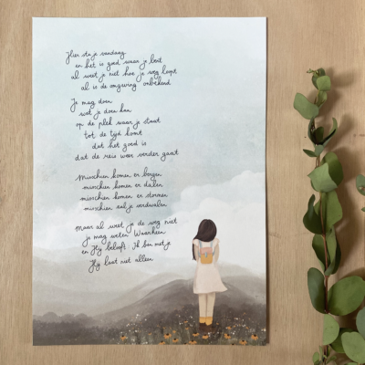 Poster A4 "Onderweg kleur"