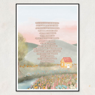 Poster A3 "Kijk eens naar de bloemen"
