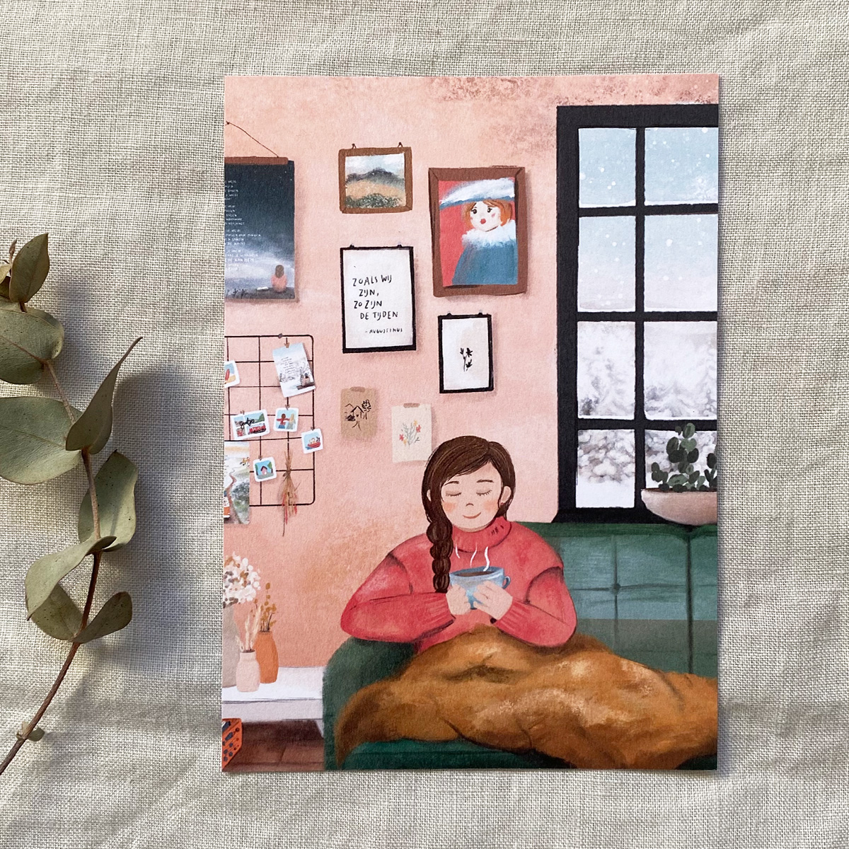 Ansichtkaart "Winterwarm"