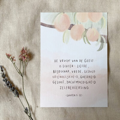 Ansichtkaart met bijbeltekst