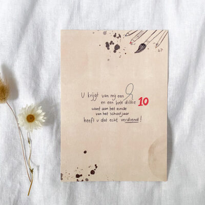 Ansichtkaart "Einde schooljaar 2"