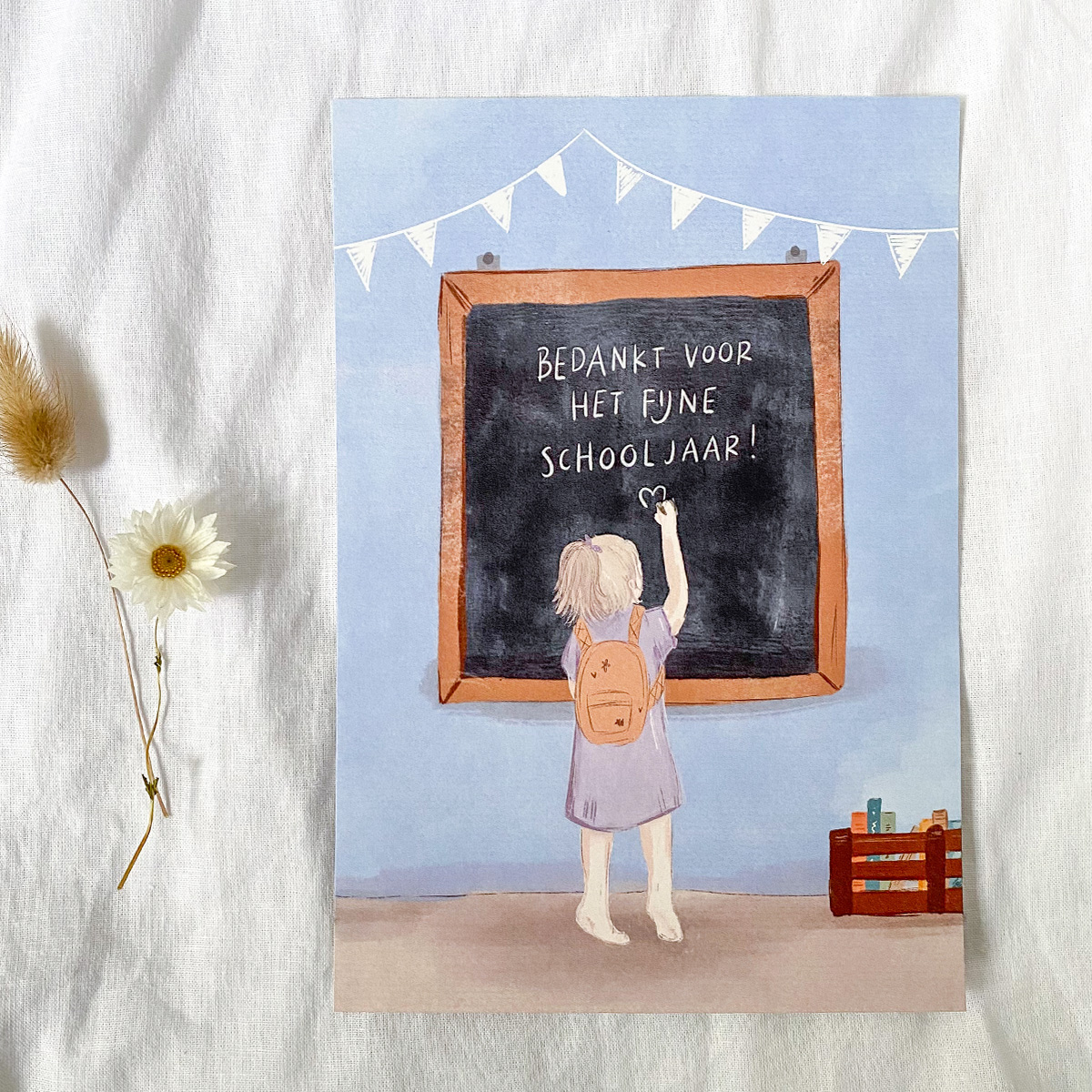 Poster A5 "Schoolmeisje"