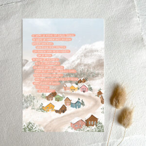 Decemberkaart "Winterdorp"