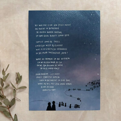 Poster A5 "Stille nacht" (hoekje beschadigd)