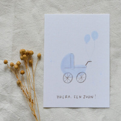 Ansichtkaart 'Geboorte Jongen'