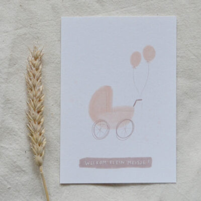 Ansichtkaart 'Geboorte Meisje'