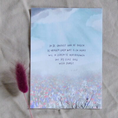 Ansichtkaart "Zorgen"