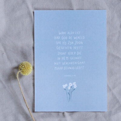 Ansichtkaart "Johannes 3:16"