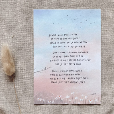 Ansichtkaart 'Beter gewoon samen'