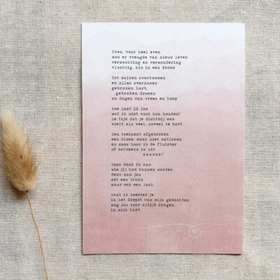 Ansichtkaart 'Stil verdriet'