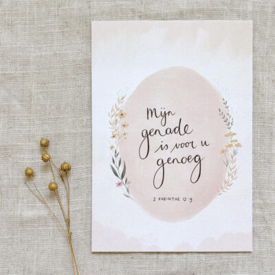 Poster A5 "Mijn genade is genoeg"