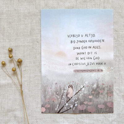 Poster A5 "Verblijd u"